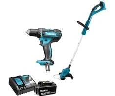 Makita Akumuliatorinių įrankių komplektas DLX2489 Akumuliatorinis gręžtuvas ir žoliapjovė/trimeris