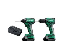 HiKOKI Akumuliatorinių įrankių rinkinys KC18DD, 18V, WH18DD + DS18DD + 2x3.0Ah + lagaminas
