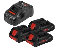 Grąžtas Akumuliatorių ir įkroviklio komplektas BOSCH GBA ProCORE 18V 3x4,0Ah