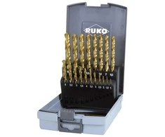 Grąžtas 19 dalių metalo grąžtų rinkinys RUKO TiN HSS