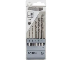Grąžtas Bosch Grąžtu kompl. medžiui Ø 2-3-4-5-6 , 1/4