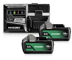 Hikoki Accessories Akumuliatorių ir įkroviklio rinkinys HiKOKI 18V 2x5,0Ah