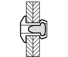 Kniedės MASTERFIX 1031 3x8mm, 1000vnt.