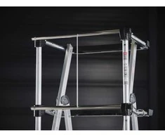 Kopėčios su apsaugine tvorele ALTREX Rolshield, 4 pakopų