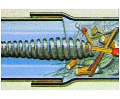 Antgalis vamzdžių valymui spi.-plat Ø 28 mm, 16 mm spiralei, Rothenberger