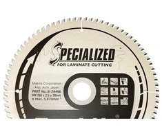 Makita T.C.T. pjūklas SPECIALIZED 250X2.5X30mm 5° T84 B-29480 T.C.T • 250 x30 mm • T84 • 5° • MDF/laminatui