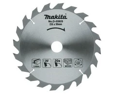 Makita T.C.T. pjūklas 235X2.4X30mm 20° T20 D-03925 T.C.T • 235 x30 mm • T20 • 20° • Medienai