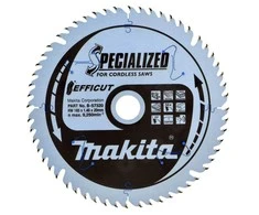 Makita T.C.T. pjūklas EFFICUT 260X2.15X30mm 10° T45 B-64624 T.C.T • 260 x30 mm • T45 • 10° • Medienai