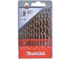 Grąžtas Makita HSS-Co Metalo grąžtų rinkinys 13 dalių. D-57180 (1,5-6,5mm) HSS-Co 5%