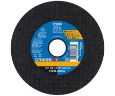 Metalo pjovimo diskų rinkinys PFERD EHT Ø125x1,0mm A60 P PSF-INOX su priedu