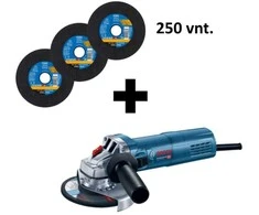 Metalo pjovimo diskų rinkinys PFERD EHT Ø125x1,0mm A60 P PSF-INOX su priedu