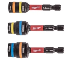 Milwaukee Accessories MILWAUKEE MAGNETINIS DVIGUBAS GALVUTĖS ANTGALIS RINKINYS 3vnt. (7/8mm, 8/10mm, 10/13mm)