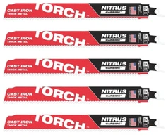 Milwaukee Accessories Pjūkleliai karbidiniais dantimis MILWAUKEE TCT Torch Nitrus 230mm 8tpi, 5vnt.