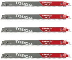 Milwaukee Accessories Pjūkleliai karbidiniais dantimis MILWAUKEE TCT Torch 300mm 10tpi, 5vnt.
