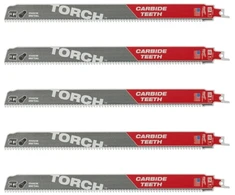 Milwaukee Accessories Pjūkleliai karbidiniais dantimis MILWAUKEE TCT Torch 300mm 8tpi, 5vnt.