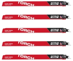 Milwaukee Accessories Pjūklelis karbidiniais dantimis MILWAUKEE TCT Torch Nitrus 300mm 10tpi, 5vnt.