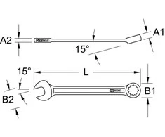 Nekibirkščiuojantis raktas KS TOOLS BRONZEplus 20mm