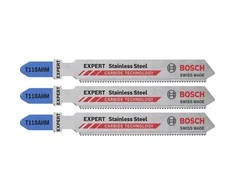 Bosch 3 siaurapj.pjūkleliai T118AHM Stainless Steel