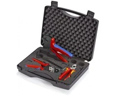 Saulės modulių jungčių apdirbimo replių rinkinys KNIPEX