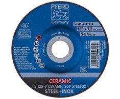 Šlifavimo diskas PFERD E125-7 Ceramic SGP Steelox