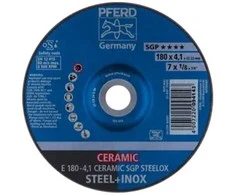 Šlifavimo diskas PFERD E180-4,1 Ceramic SGP Steelox