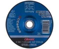 Šlifavimo diskas PFERD E180-7 Ceramic SGP Steelox