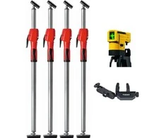 Teleskopinių atramų rinkinys su lazeriniu nivelyru BESSEY STE300-SET-LA