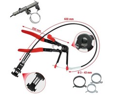 Universalios žarnų apkabų žnyplės su lanksčiu troseliu KS TOOLS 630mm