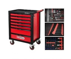 215 dalių įrankių vežimėlis KS TOOLS RACINGline, 7 stalčiai
