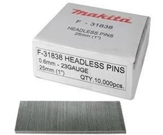 Makita Smeigės 0,6X25MM, Plienas P25, 10.000 Vnt. F-31838 Smeigės 0,6X25MM, Plienas P25, 10.000 Vnt. BPT350, BPT351, AF500HP