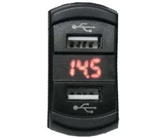 FOUR Connect 4-600157 waterprof USB-charger with voltage display