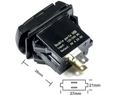 FOUR Connect 4-600157 waterprof USB-charger with voltage display