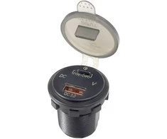 FOUR Connect 4-600162 waterprof USB-charger with voltage display