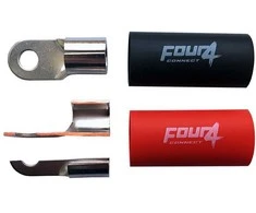 FOUR Connect 4-690920 M8 ring terminal 50mm², 1x red ja 1x juodas