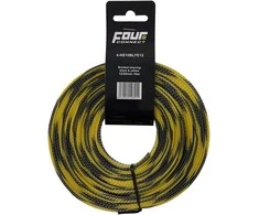 FOUR Connect 4-NS10BLYE12 Nylonsock Juodas/Geltona 12/25mm 10m