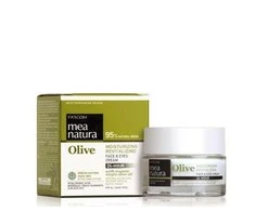 Drėkinantis, gaivinantis veido ir akių kremas Farcom Mea Natura Olive Moisturizing, Revitaling Face&amp;Eyes Kreminis 50 ml