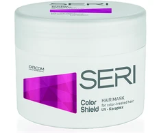 Išsauganti spalvą dažytų plaukų kaukė Farcom Professional SERI Color Shield UV- Keraplex Hair Mask 300ml