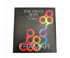 Folijos lapeliai plaukų dažymui Framar Star Struck Sidabrinis 5x11 Pop Up Foil 25 vnt.