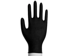 Juodos nitrilinės pirštinės be pudros ABENA Nitrile Powder-Free Medical Examination Gloves Juodas L 100vnt.