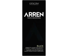 Juodos spalvos plaukų dažymo rinkinys Farcom Professional ARREN Men's Grooming Juodas Direct Hair Color Kit