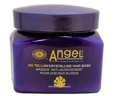 Kaukė šviesiems plaukams Angel Professional No Geltona Crystaline Mask 500ml