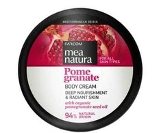 Kūno kremas su organinių granatų sėklų aliejais Farcom Mea Natura Pomegranate Body Kreminis 250 ml
