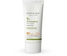 MARY &amp; MAY Odos apsaugos nuo saulės kremas SPF 50+ CICA raminamasis (Sun Kreminis), 50 ml