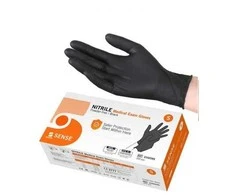 Nitrilinės pirštinės be pudros juodos Selefa Nitrile Medical Exam Gloves Powder-Free Juodas S 200vnt
