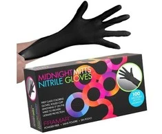 Nitrilinės pirštinės be pudros, juodos Framar Midnight Mitts Nitrile Gloves M 100vnt