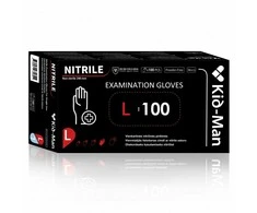 Nitrilinės juodos pirštinės Kid-Man L 100 vnt