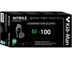 Nitrilinės juodos pirštinės Kid-Man M 100 vnt