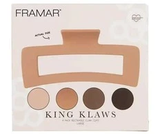 Plaukų segtukai Framar King Klaws Large Neutral 4vnt