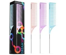 Plaukų šukų rinkinys Framar Dreamweaver Combs Pastel 3 vnt