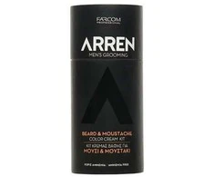 Pusiau permanentiniai dažai barzdai ir ūsams Farcom Professional ARREN Men's Grooming Beard &amp; Moustache Color Kreminis Kit 60mlx70ml